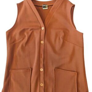 Vintage burnt orange vest Ample Togs